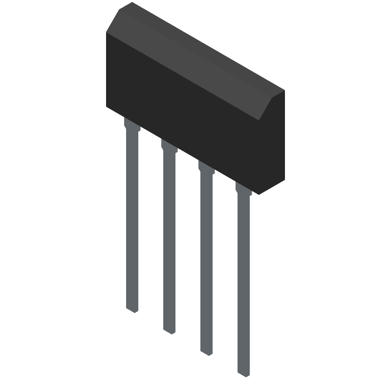 Diode Rectifier Bridge Single 600V 4A 4-Pin Case GBL Tube