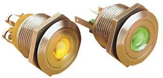 Illuminated Pushbutton Switch, SPST, Momentary, 50mA, 24VDC, Screw Term