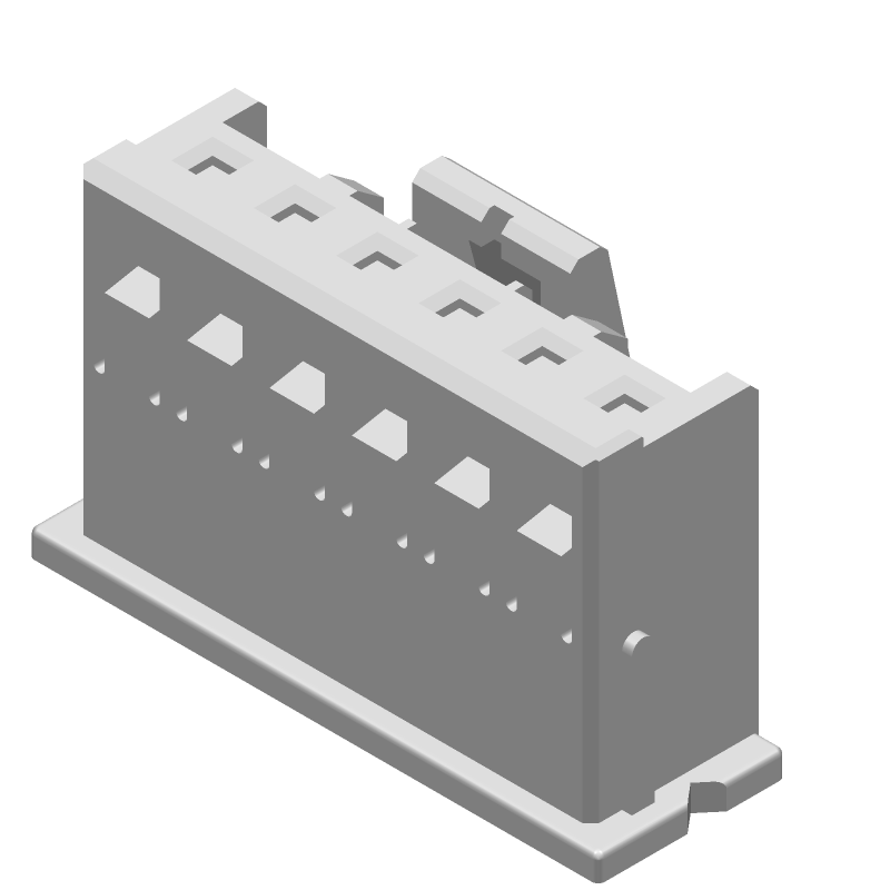 6 Pos 2.5mm Crimp Wire Housing, Receptacle, 4.5A, 250V