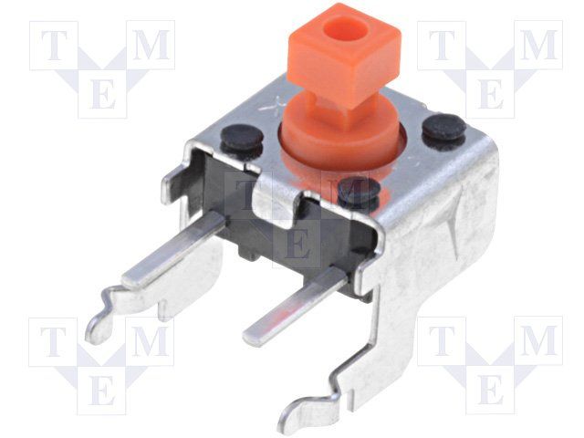 Tactile Switch SPST 50mA 24VDC 2.55N Thru-Hole PC Pins