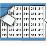 Cable Markers Pre-Marked Adhesive Vinyl White