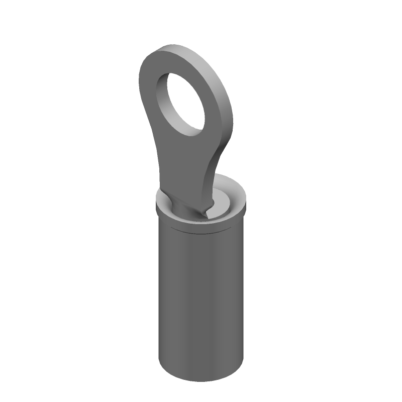 Ring Terminal, 24AWG, Copper, Tin, Insulated, 300V