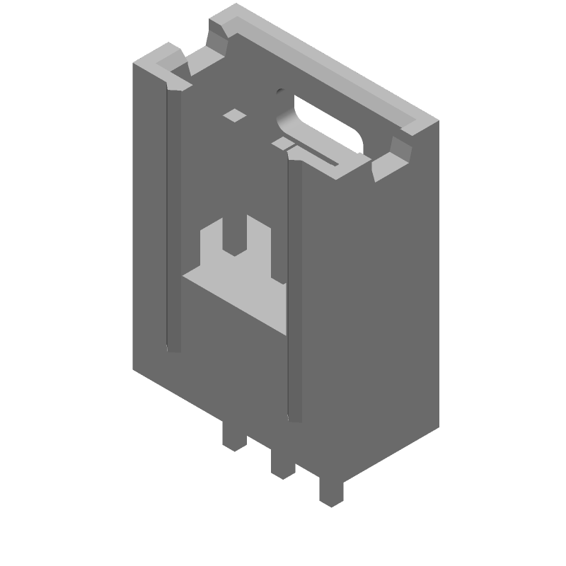 3 Pos 2.54mm Shrouded Header, Male, 3A, Gold, TH