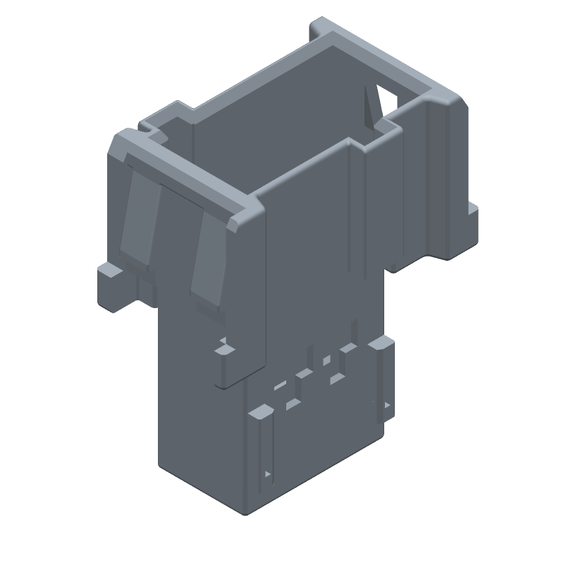 6 Pos Rectangular Connector, Wire-to-Wire, Crimp, Tab, Blue