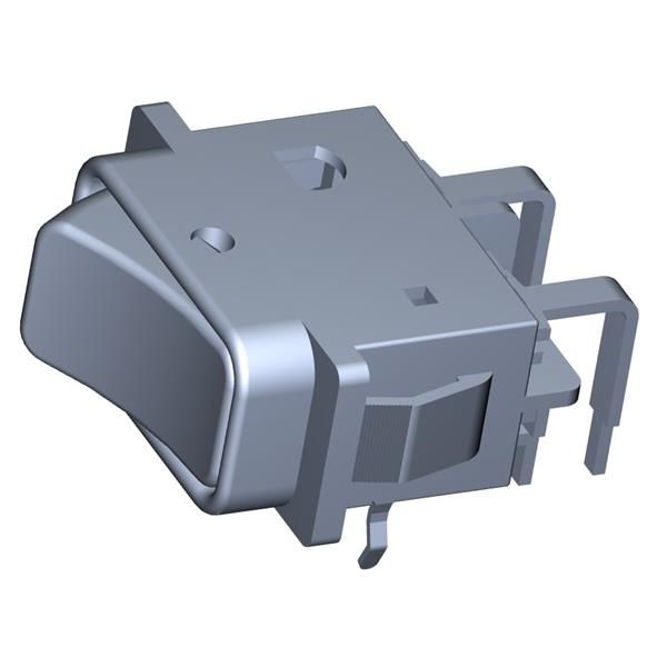 Rocker Switch DPST 16A 125VAC 48VDC Right Angle Panel Mount