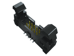 44-Contact 2-Row SMT Ejector Header with Center Slot Polarization