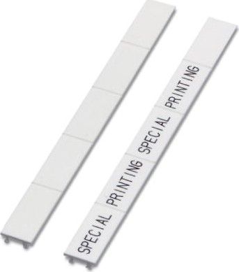 Contactor marker - zack marker strip, can be ordered Strip, white, labeled according to customer s,mounting type snap into flat marker groove, for terminal block width 20 mm, lettering field size 20 mm x 8 mm