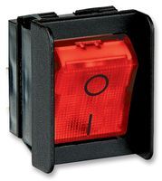 ARCOLECTRIC   C1350AGAAA   Rocker Switch, Non Illuminated, DPST, Off-On, Black, Panel, 20 A