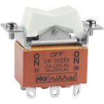 Illuminated Rocker Switch, 15A 125/250VAC, DPDT, 3-Pos, Panel Mount