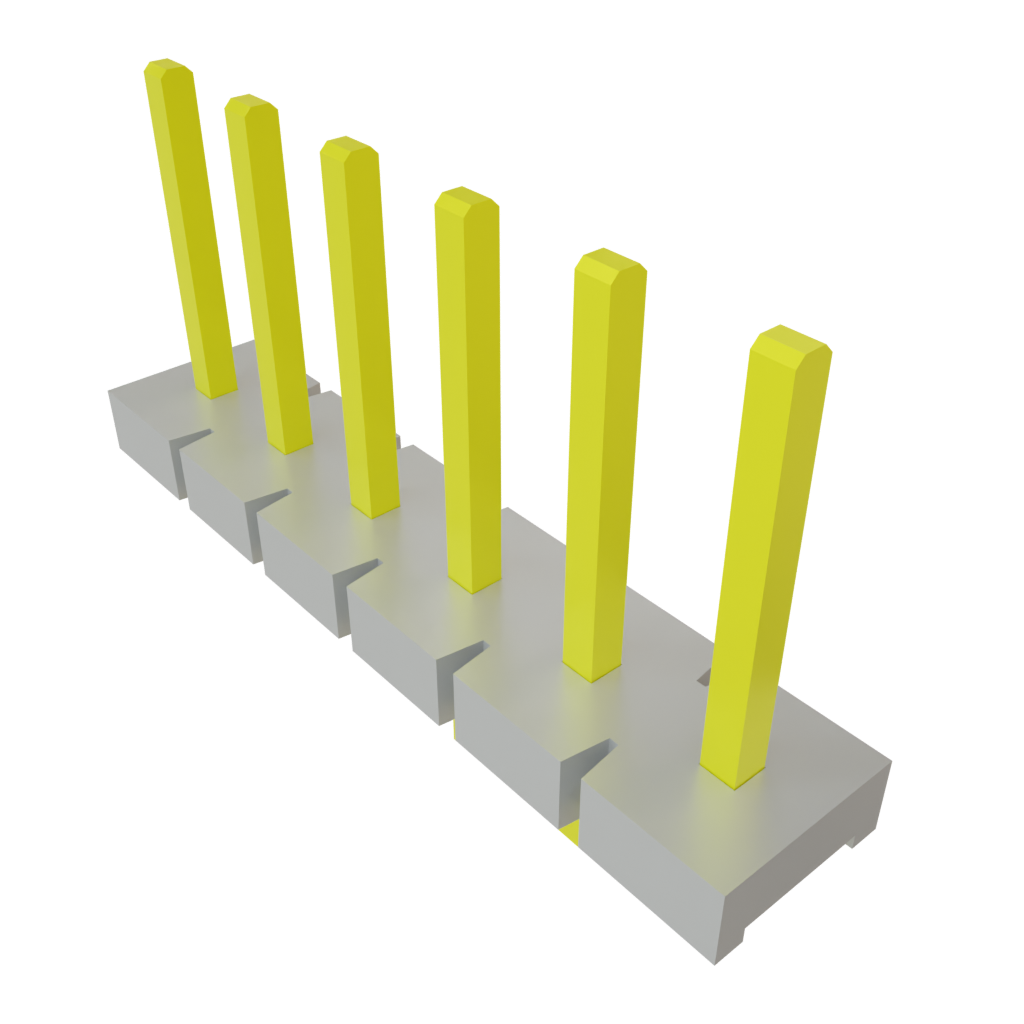 Conn Unshrouded Header HDR 6 POS 5.08mm Solder ST Thru-Hole Bulk