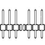 8 Pos 2.54mm Unshrouded Header, Male, Gold Plated, Straight, Thru-Hole