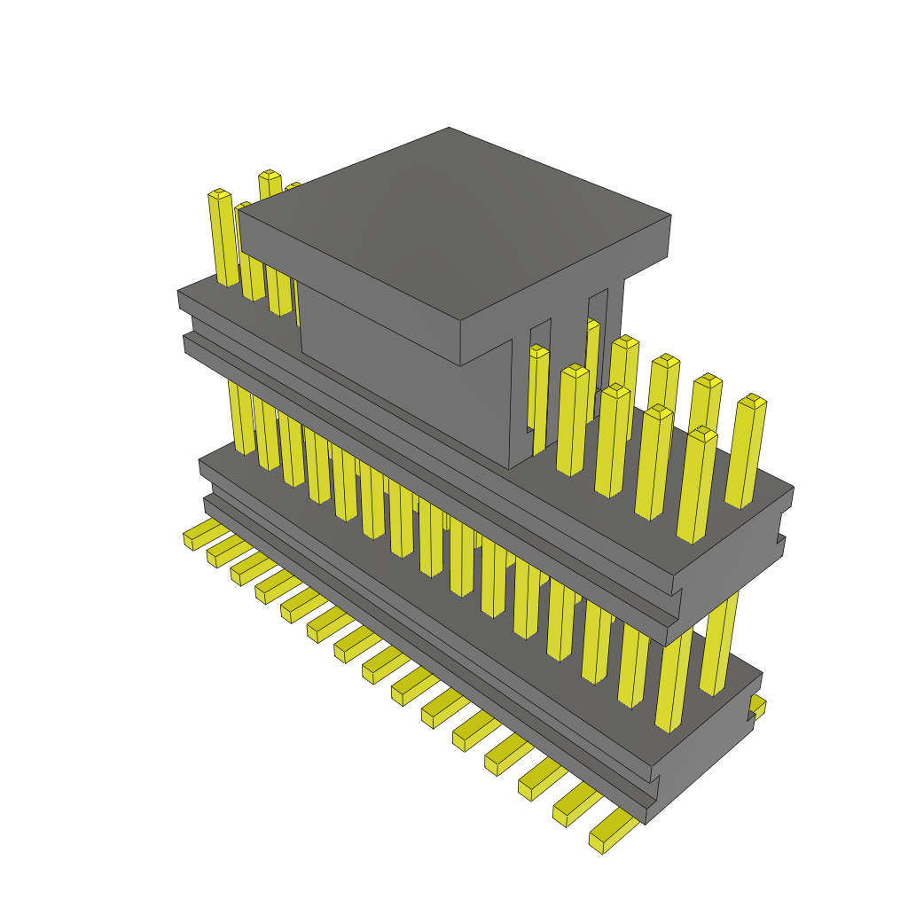 30-Contact HDR Board Stacker, 0.8mm Pitch, 2 Rows, Surface Mount