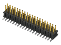 8-Contact 2-Row Through-Hole Header, 1.27mm Pitch, Gold Contact Plating