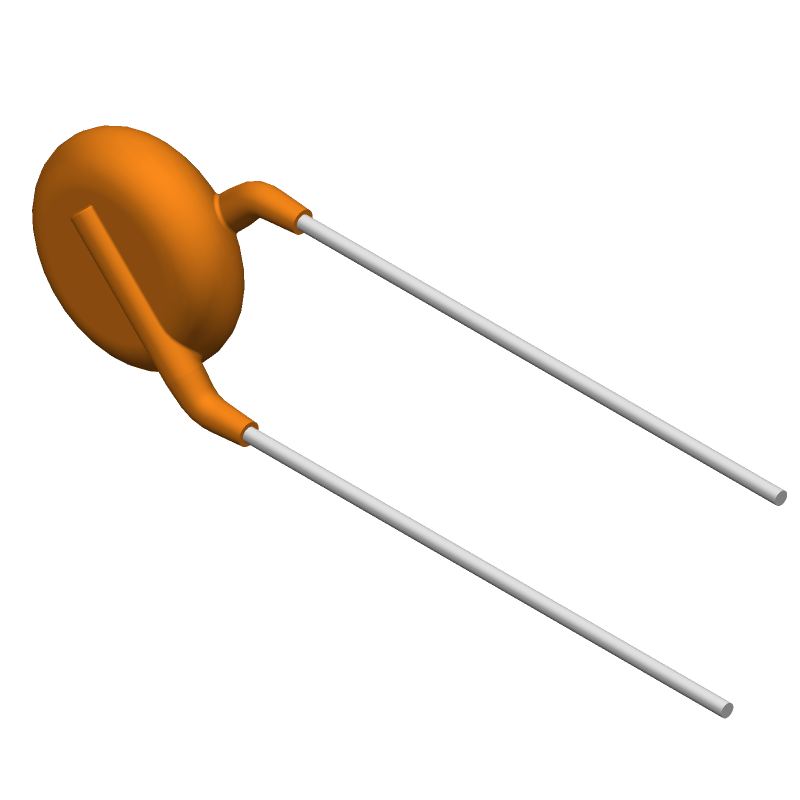 Cap Ceramic Single Suppression X1/Y1 0.0032uF 400VAC/500VAC Y5U 20% (12.4 X 5.6mm) Radial 9.5mm 125°C Bulk