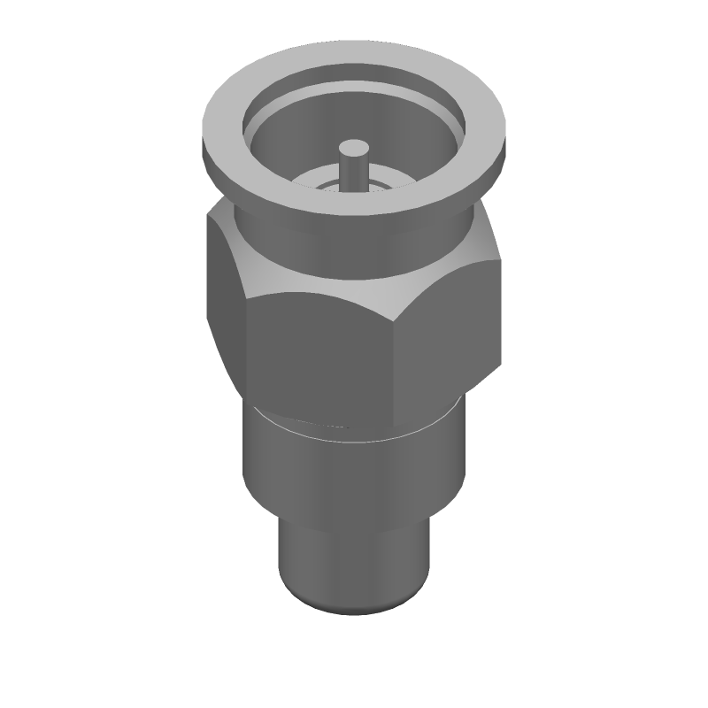 SMA Plug Connector, Male, Crimp, 18GHz, 50 Ohm, Gold Contact