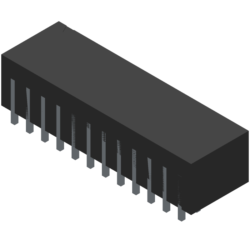Header, nominal current: 6 A, rated voltage (III/2): 160 V, number of positions: 12, pitch: 2.54 mm, color: black,contact surface: Gold, mounting: THR soldering