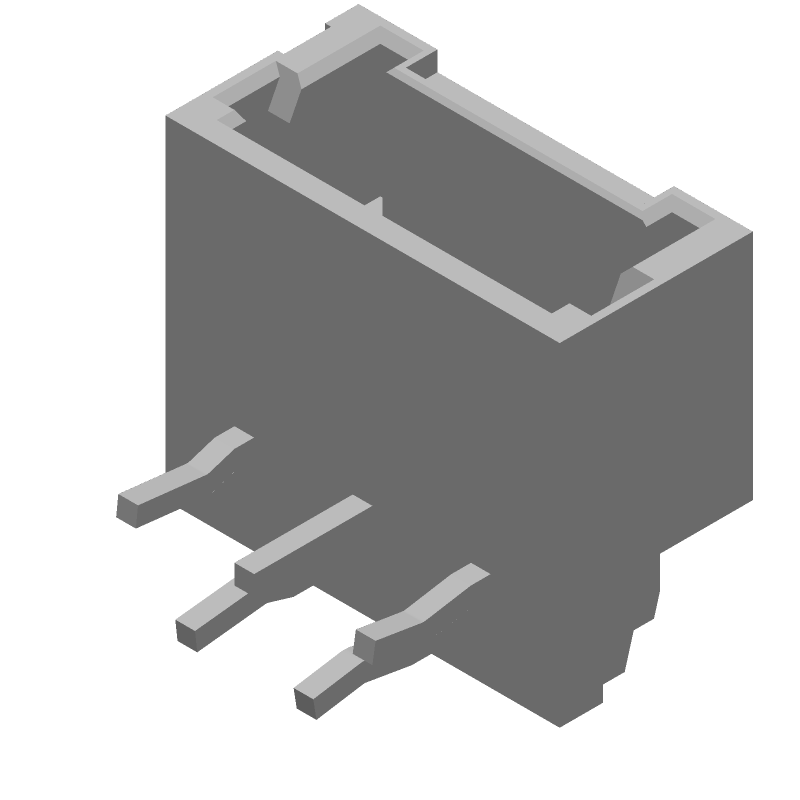 5 Pos 1.5mm RA Solder Header, Male, Tin, 2A