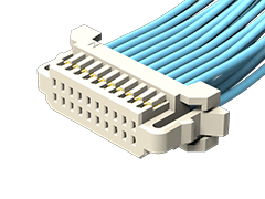 1.00 mm Double Row Discrete Wire Teflon® Cable Assembly, Socket