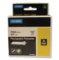 DYMO         18765-R1             TAPE, PERM, POLY, WHITE, 19MMX5.5M