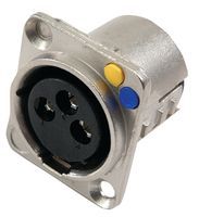 Conn XLR Connector SKT 3 POS Solder Cup ST Panel Mount 3 Terminal 1 Port