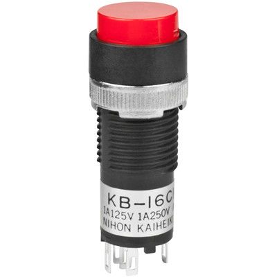 Switch Push Button ON ON SPDT Round Button 1A 250VAC 30VDC Alternate Contact Panel Mount Solder Lug