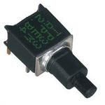 Pushbutton Switch, SPST, Off-(on), Momentary, 0.02A, 20VDC, 4 PCB Hole Cnt, Solder Terminal, Through Hole-right Angle
