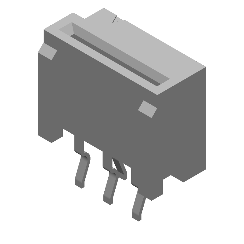 5 Pos FFC/FPC ZIF Conn, 1.25mm Pitch, ST Thru-Hole, 1A, 50V