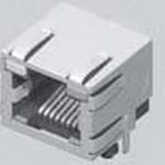 Conn Modular Jack F 8 POS 1.02mm Solder RA Thru-Hole 12 Terminal 1 Port Cat 3 Tray