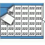 Cable Markers Pre-Marked Adhesive Vinyl White