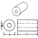 Ferrite bead  Ø =  1.1 mm 31 Ohm @ 100 MHz, FB-43-201, Amidon