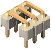 GLOBAL CONNECTOR TECHNOLOGY BG305-03-A-0500-L-D Board-To-Board Connector, U Shaped, 3 Contacts, Header, 2.54 mm, Through Hole, 2 Rows
