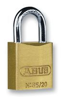 ABUS   65/20   PADLOCK, BRASS, 20MM
