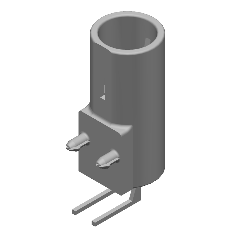 2 Pos Power Connector, 6A, 125V, 4.2mm Pitch, Solder RA Thru-Hole