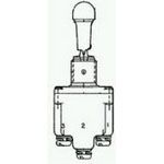 Switch Toggle (ON) OFF (ON) SPDT Locking Lever Screw 15A 277VAC 250VDC 372.85VA Panel Mount with Threads