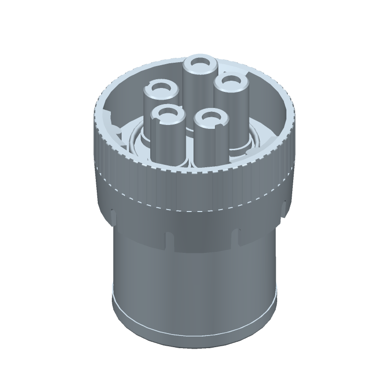 5 Pin Female Circular Connector, ST, Cable Mount