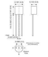 TRANSISTOR,JFET,N-Channel,25V,12mA, TO-92