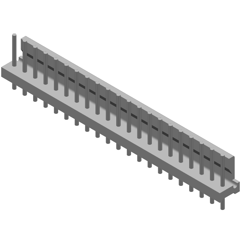 21 Pos Wire-to-Board Header, 7A, 600V, 3.96mm Pitch, Solder, Thru-Hole