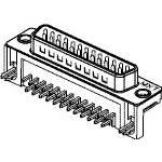 Conn D-Subminiature PIN 25 POS 1.38mm Solder RA Thru-Hole 25 Terminal 1 Port Tray