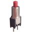 Switch Push Button N.O. SPST Round Plunger 20VAC 20VDC 0.4VA Momentary Contact Thru-Hole PC Pins Bulk