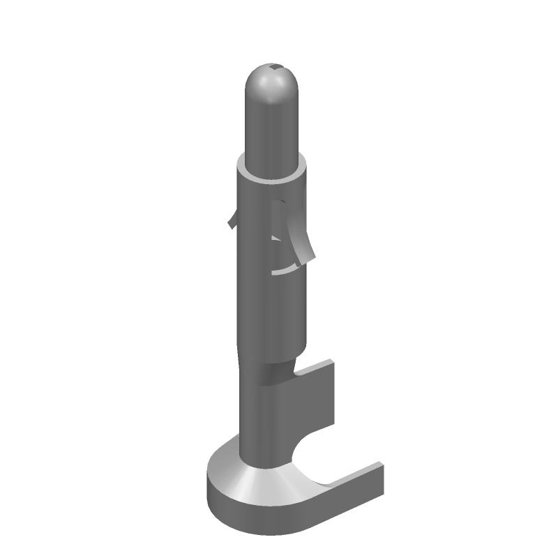 19A 600V Male Crimp Power Contact Pin, 14-20AWG, Tin