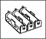 HOLDER BATTERY 2CELL C STEEL