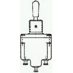 Switch Toggle (OFF) ON SPST Round Lever Solder 15A 277VAC 250VDC 372.85VA Panel Mount with Threads