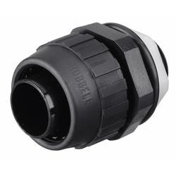HUBBELL WIRING DEVICES   P100NBKA   CONDUIT FITTING, STRAIGHT MALE, 1"/25MM, NYLON, BLACK