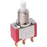SPDT Momentary Pushbutton Switch, 1A 120VAC/28VDC, Solder Lug, Panel Mount