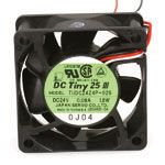 FAN,24VDC,19CFM,60X60X25,80mA BALL,3-12LDS(LCK RTR)UL/CSA/T