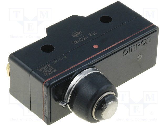 Snap Action Switch, SPDT, 15A, 500V AC, Stainless Steel Plunger