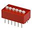 Slide DIP Switch, 6 SPST, 0.15A, 30VDC, Through Hole