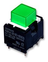 OMRON INDUSTRIAL AUTOMATION         A3AA-91L1-00EG             Industrial Pushbutton Switch, A3AA Series, SPST-NO, On-Off, 6 A, 250 V