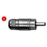 2 Cond Shielded Power Connector, Male, Solder, 6A, 250V DC