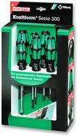 WERA         334/355/6             6 Piece Kraftform Plus Lasertip Round Blades and Rack Screwdriver Set